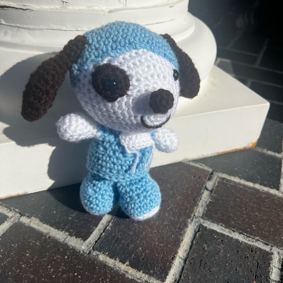 Hand Crocheted Doc the DOGtor Surgeon Stuffed Animal Plushie - Picture 6 of 13